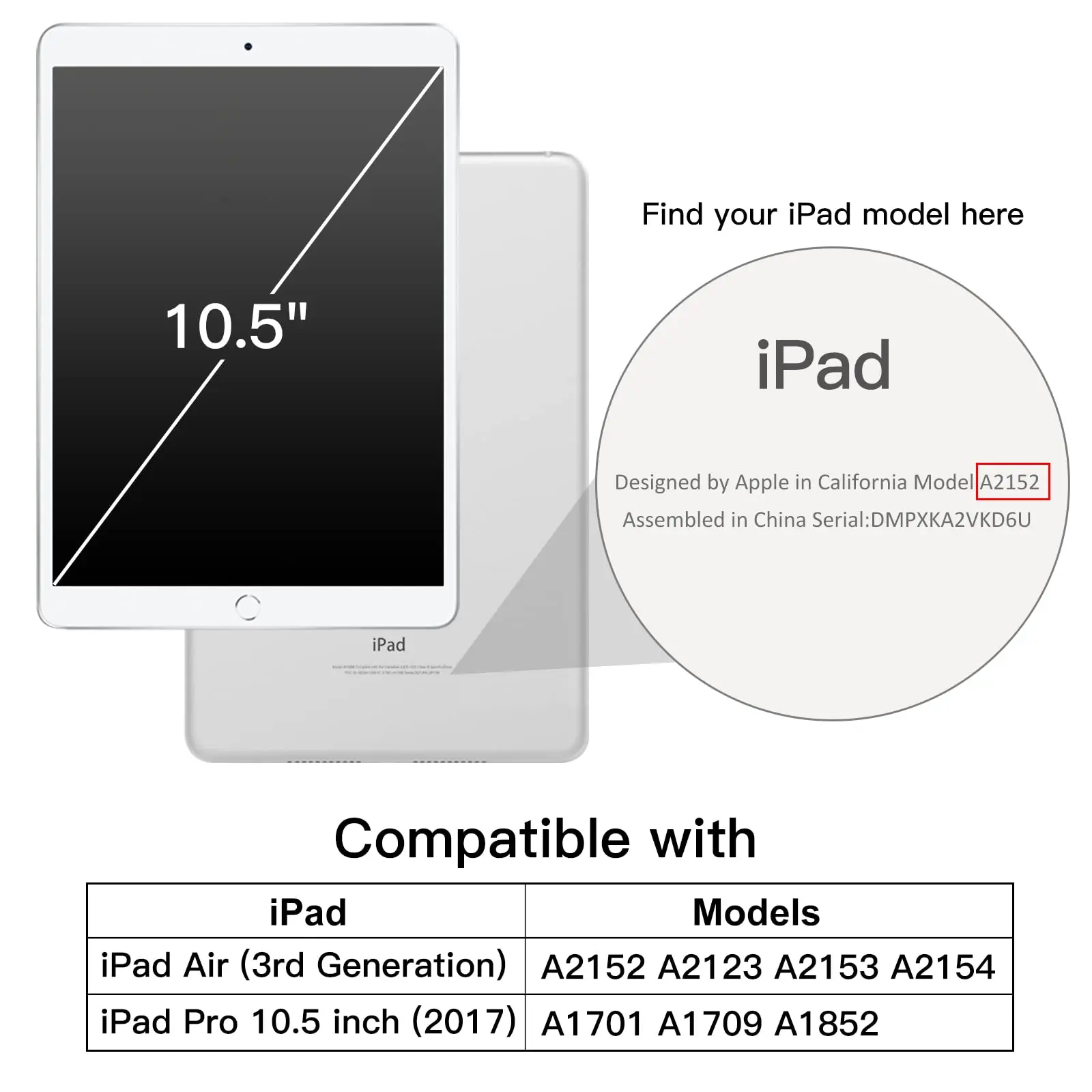 Case for iPad Pro 10.5-Inch and iPad Air 3rd (10.5-Inch 2019) tablet protective case, all inclusive, with pen slot soft shell