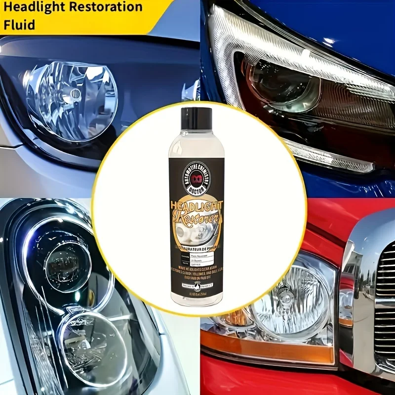 Car headlight repair fluid, car headlight oxidation, yellowing, scratches, blurring, enhanced coating renovation agent