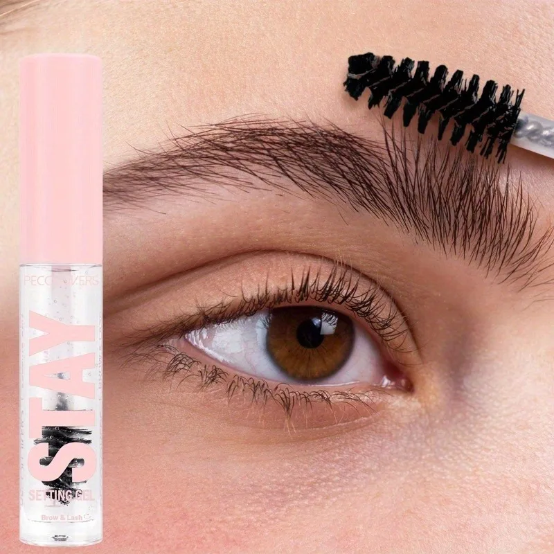 Gel coiffant Transparent pour sourcils, longue durée, liquide imperméable, Gel fixe pour cils, avec brosse et peigne