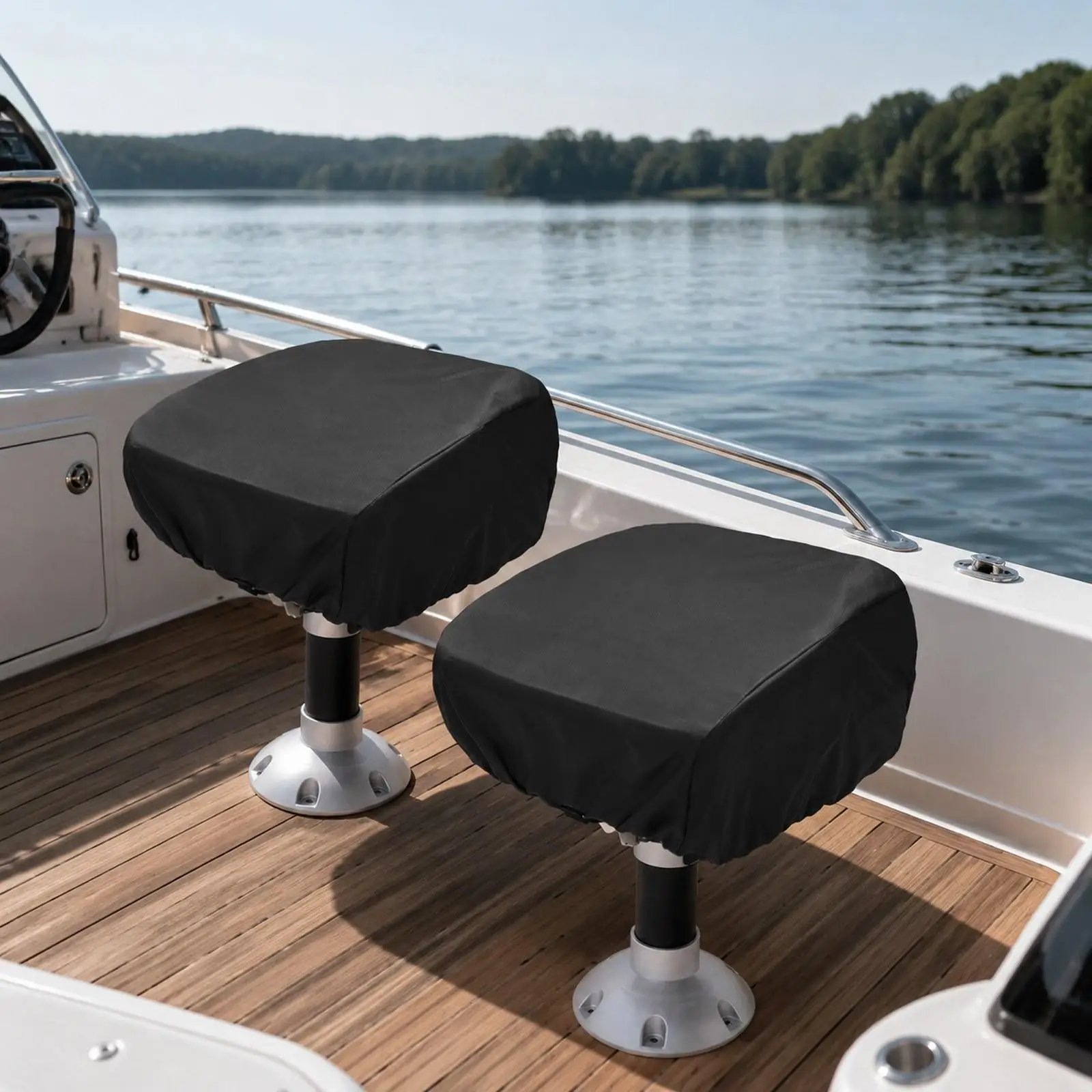 

Protective Boat Folding Seat Covers Waterproof Oxford Fabric with Secure Fit for Fishing Boat Seating