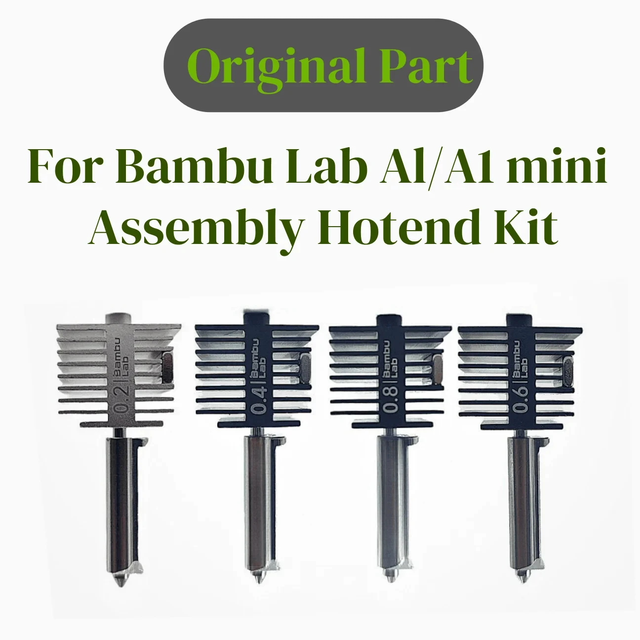 

Original Hotend Kit For Bambu lab A1 mini Hardened Steel Nozzle 0.2/0.4/0.6/0.8mm nozzle For Bambu lab 3D printer Accessory