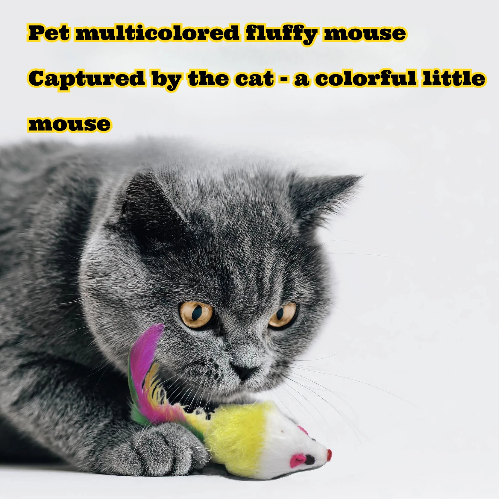 New Cute Mini Soft Fleece False Mouse Cat Toys Colorful Feather Funny Playing Training Toys for Cats Kitten Puppy Pet Supplies