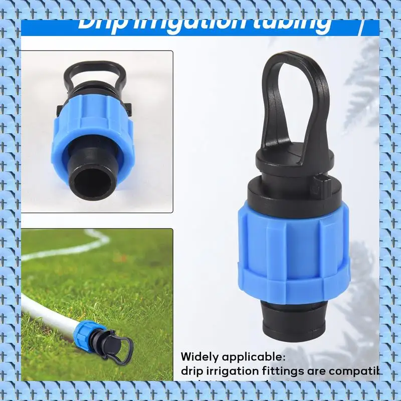 

NOCM 12 Pcs Drip Irrigation Tubing End Cap Plug 1/2 Inch Universal End Cap Fitting, Compatible With 16-17Mm Drip Tape Tubing