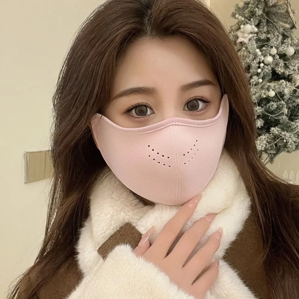 Nieuw ademend warm masker wasbaar stofdicht gezichtsmasker gezichtsbedekking dames