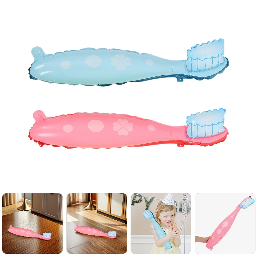 

4pcs Large Toothbrush Balloons Foil Party Decor Graduation Birthday Event Supplies Giant Blow Up Balloon Novelty Decoration