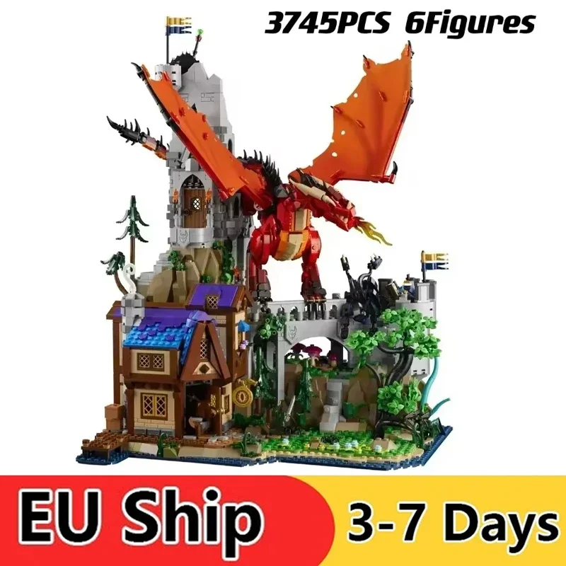 Red Dragon Model Building Blocks Set Tale Assembly Toy Architecture Toys Bricks For Birthday Christmas Gift 21348 In Stock