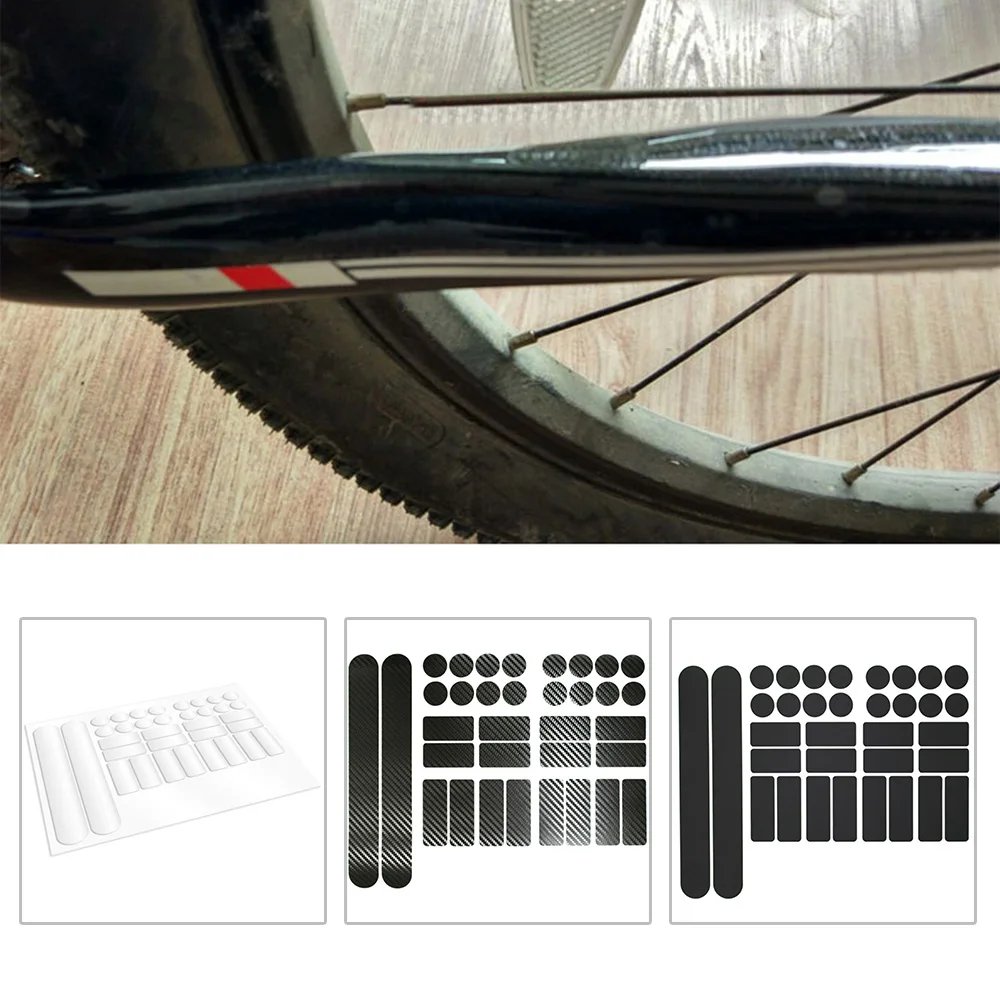 JOSticker-Film de protection en fibre de carbone pour vélo, autocollant imperméable pour VTT, tout neuf, 1 ensemble