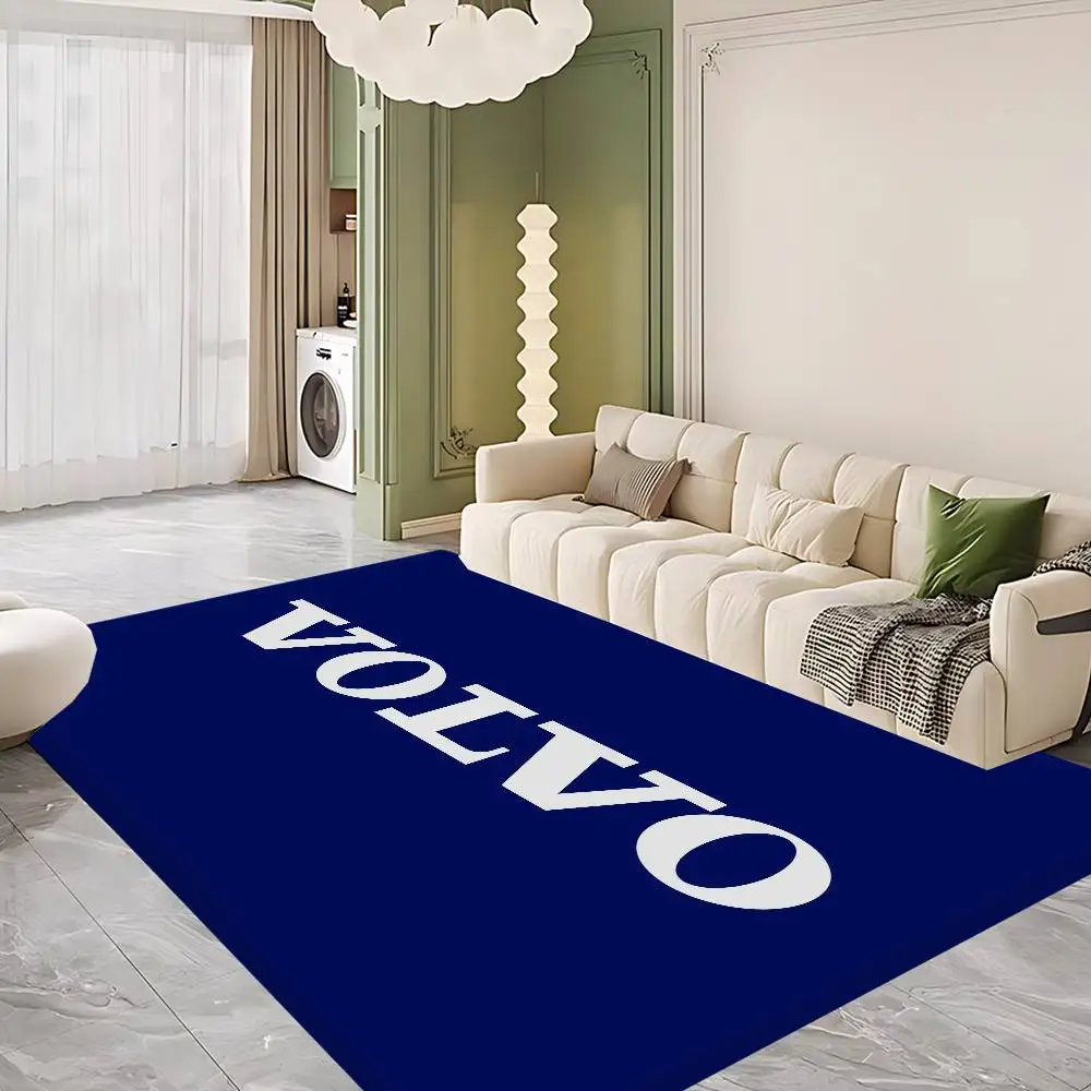 V-Volvo Bodenmatte im Retro-Stil, mehrere Auswahlmöglichkeiten, Wohnzimmer- und Küchenteppich, rutschfest, moderne Heimdekoration