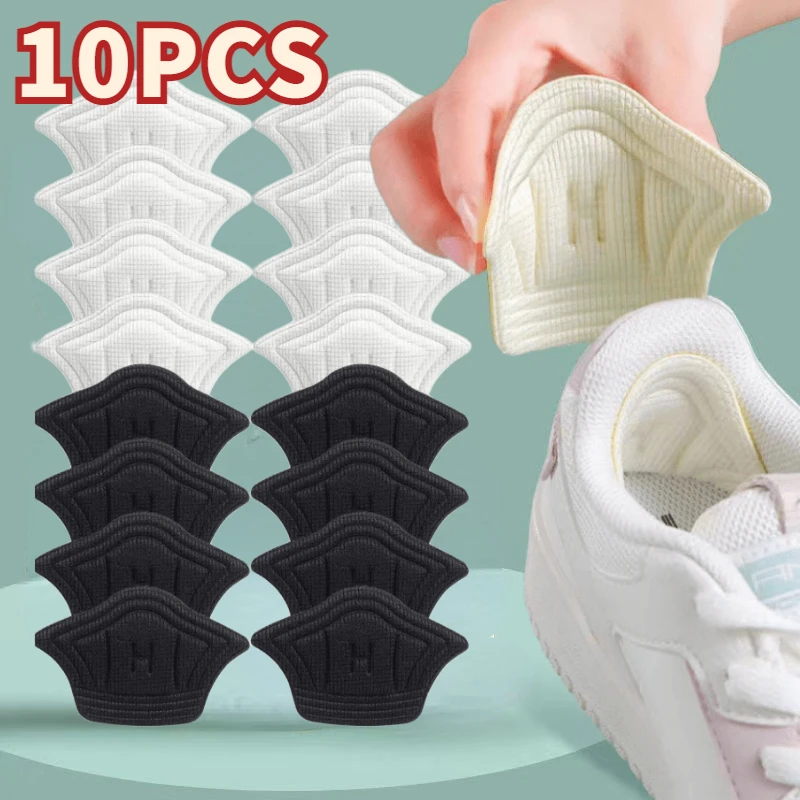 10pcs/Set Adjustable Size Shoe Insoles with Adhesive Back Heel Pads Foot Pads Comfort Insert for Shoes