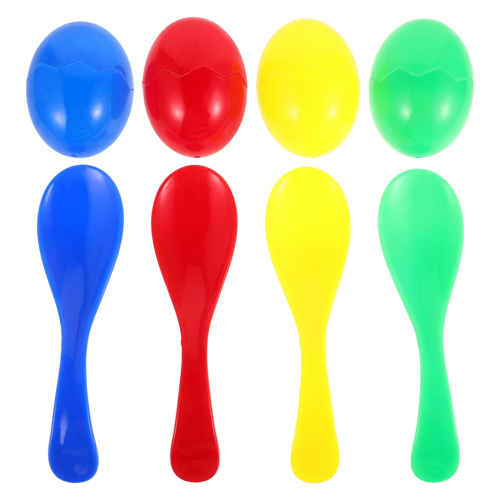 4 Pcs Spoon Egg Toy Brain Development Toys and Race Game Balance for Kids Plastic Birthday Party Games 4-8 Coordination