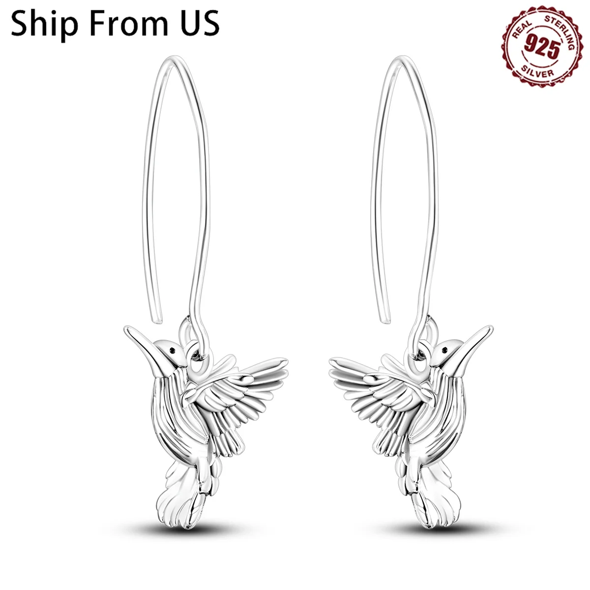 Hot Sale 925 Sterling Silver Earrings Bird Animals Series Theme Women Stud Earrings Holiday Wedding Fine Jewelry Birthday Gifts