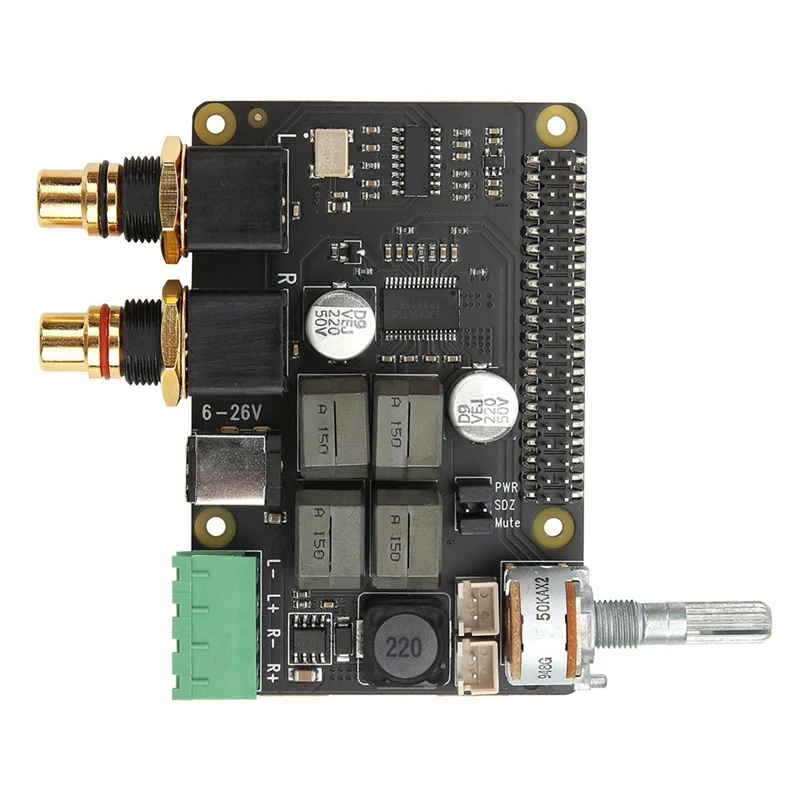 X5500 Hifi DAC + AMP Uitbreidingskaart Digitale Audio Versterker Muziekspeler, Gebruikt ESS Technologie, Voor Raspberry Pi 4B/3B +/3B