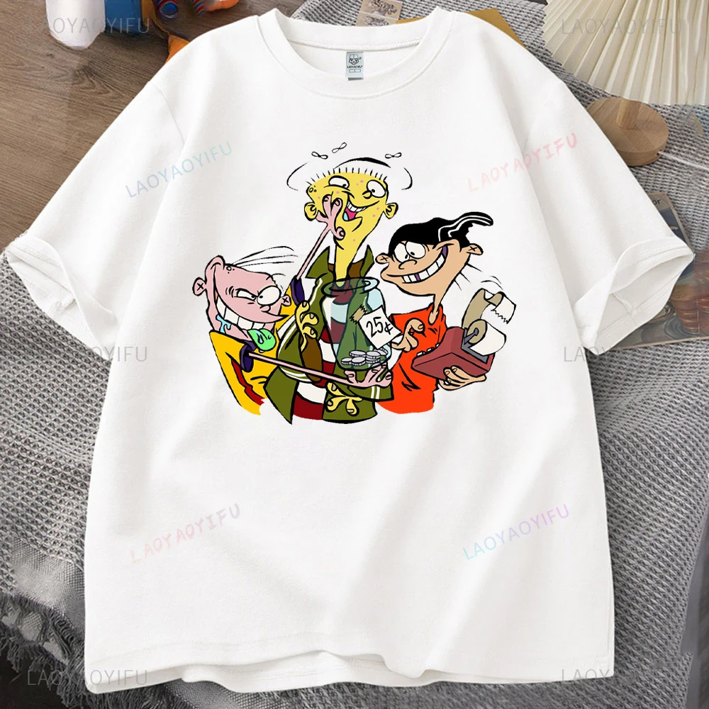 Ed,Edd N Eddy Man T Shirt Ed,Edd N Eddy Printed T-shirt Tops Ed,Edd N Eddy 90's Funy T Shirt Cartoon Figure High Quality Cotton