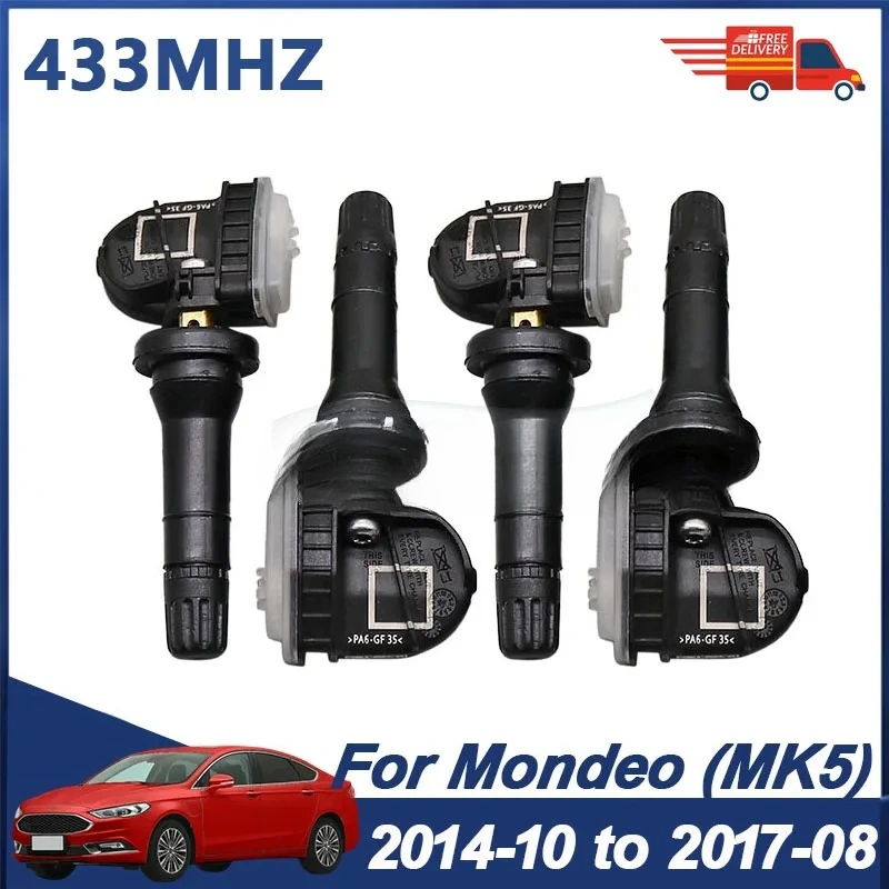 

4PCS 433MHz Tire Pressure Sensor For Ford Mondeo MK5 2014-2017 TPMS Sensor EV6T-1A180-CB EV6T-1A180-CC EV6T-1A180-CE