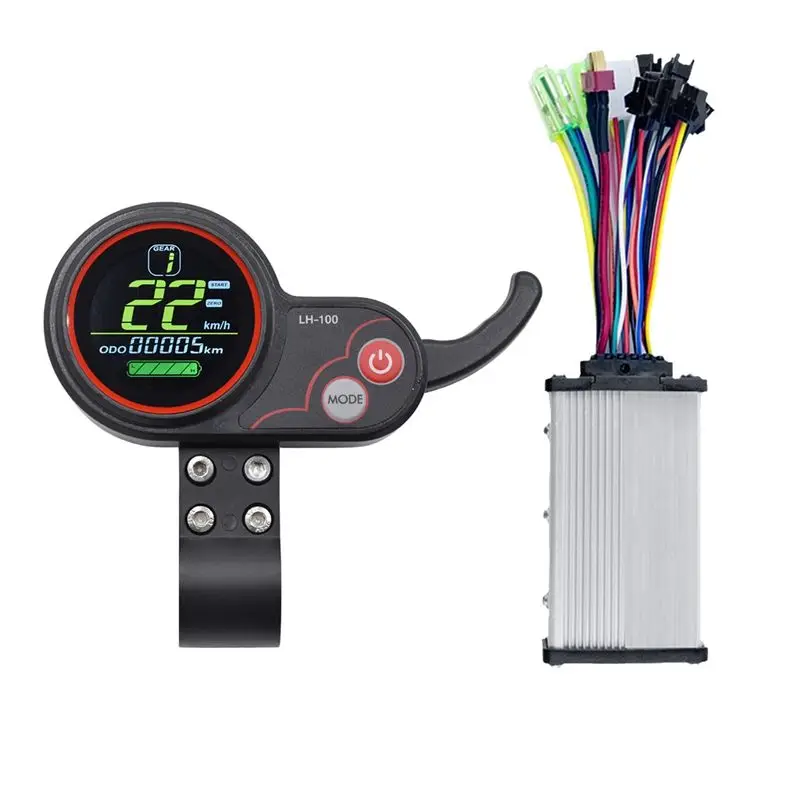 LH100 LCD Display Throttle Meter+36V 350W Sine Wave Controller Parts For Electric Scooter/Ebike LCD Speedometer (5PIN)