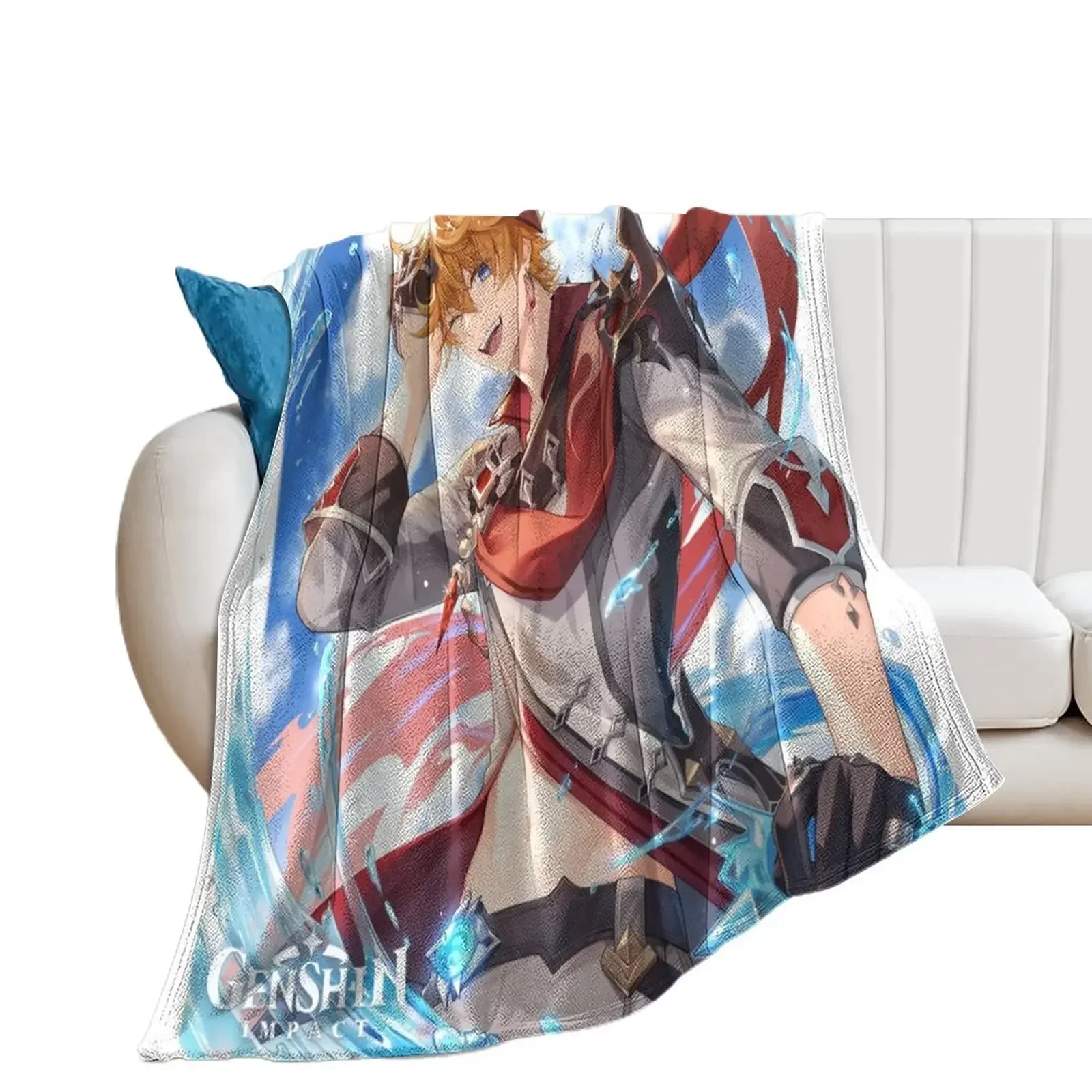 

Genshin Impact Childe Throw Blanket valentine gift ideas heavy to sleep Designers Blankets