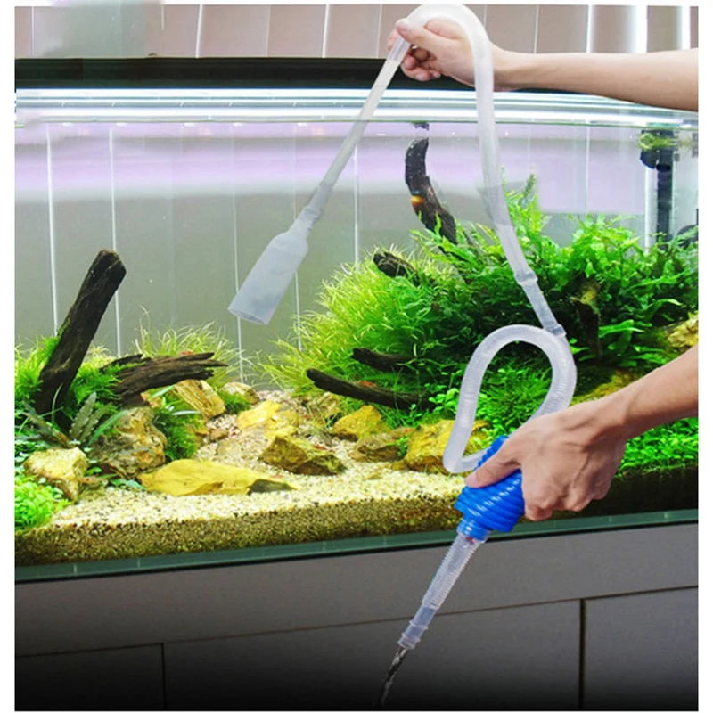 Aquarium Fish Tank Vacuum Water Change Siphon Gravel Suction Pipe Filter Fish Tank Water Change Pump Tools Filters, Durable