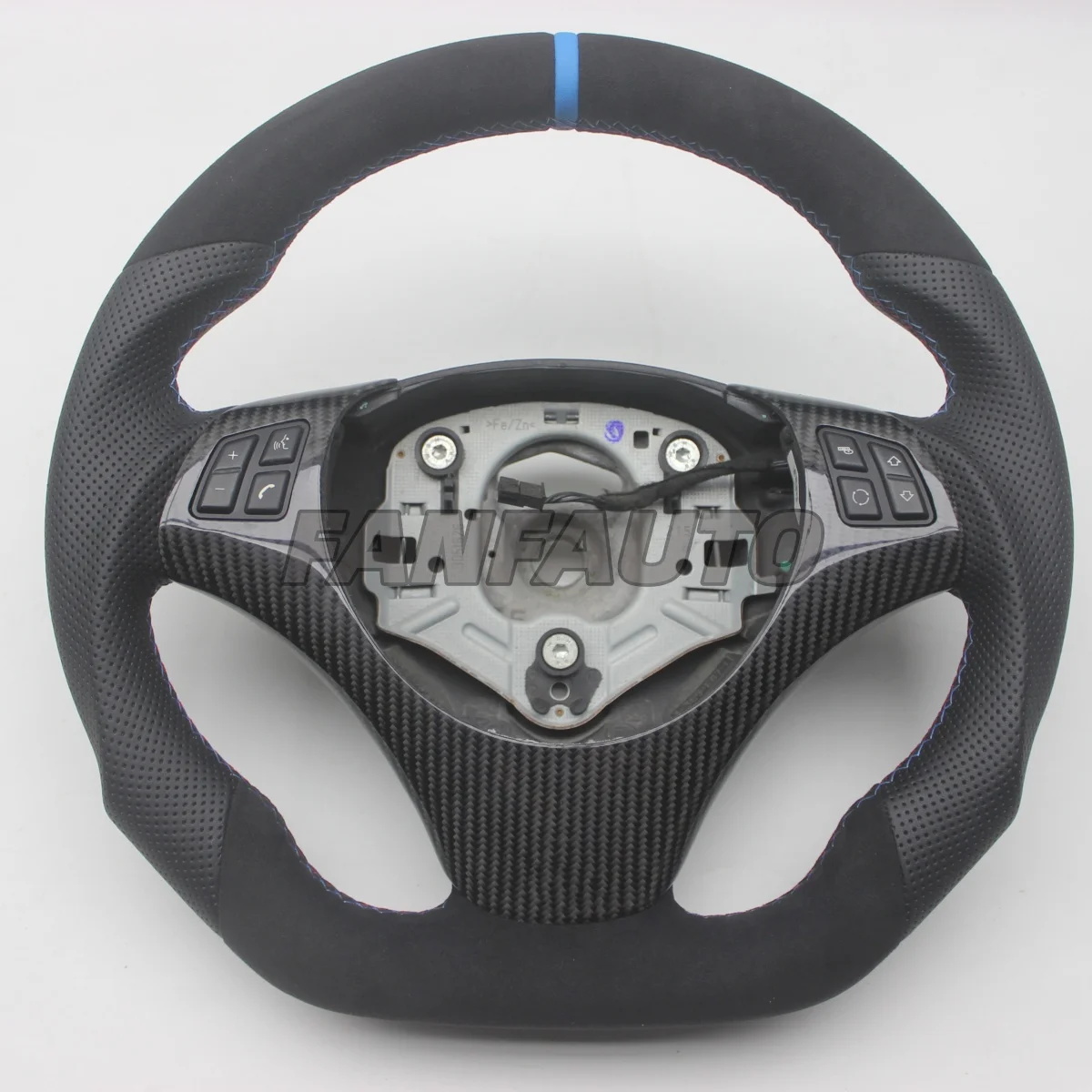 

Replacement for BMW E81 E82 E87 E88 D Shape Real Carbon Fiber Steering Wheel with Leather