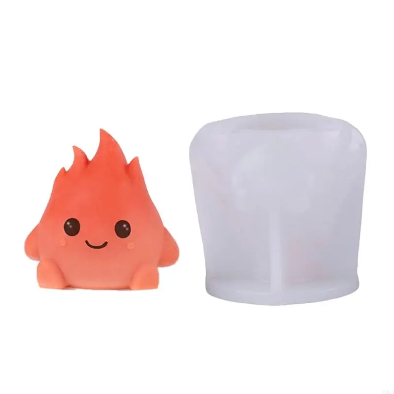 

Q0KA Flame Figurine Silicone Molds for Candle Soap Candy Silicone Chocolate Molds