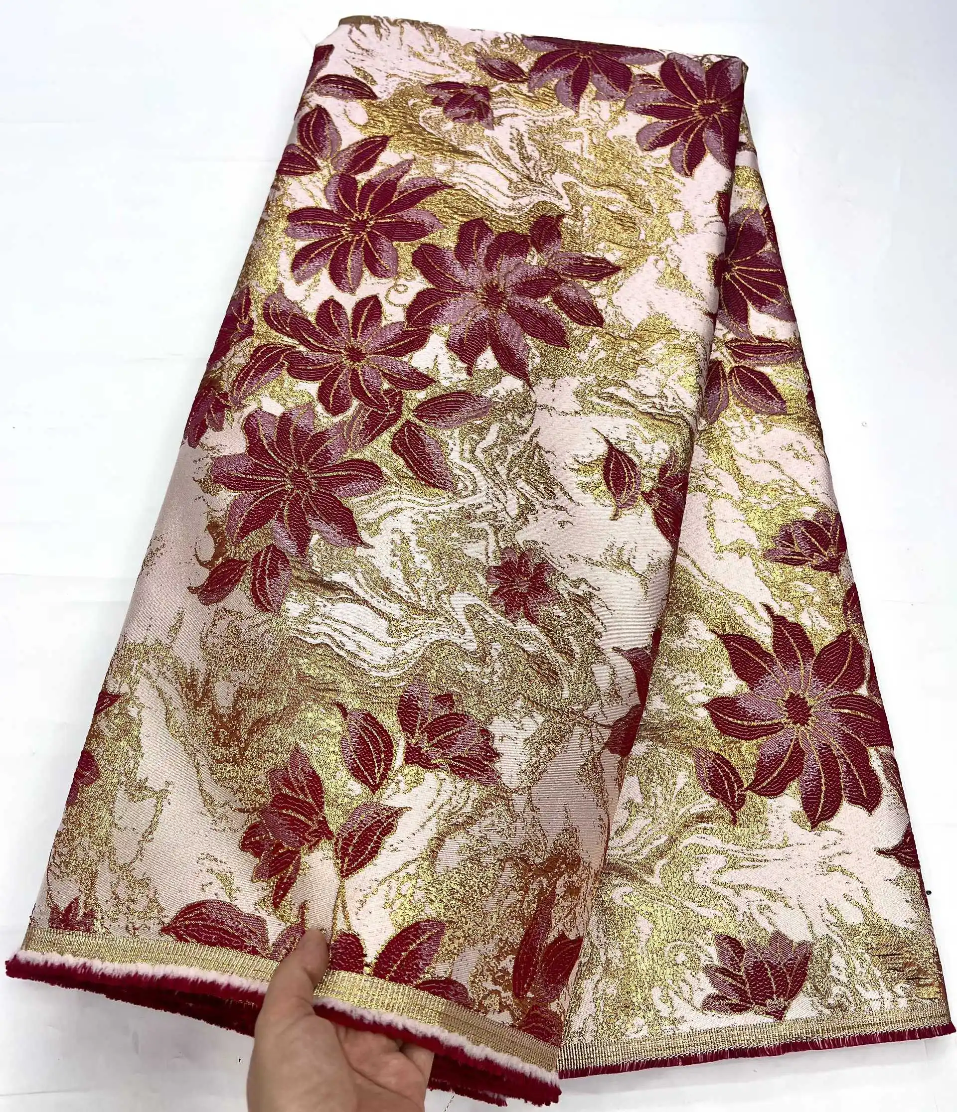 

Новая африканская позолоченная кружевная ткань, парча, 2024, французская жаккардовая кружевная ткань из органзы, атласная ткань для шитья, нигерийская свадебная вечеринка, женская