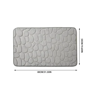 1 relief pebble bath rug, memory foam absorbent rug, non -slip door rug, inner floor carpet, bathroom accessories Main Sales Door Rug - №5