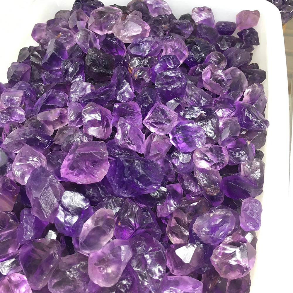 

1pc Natural Amethyst Crushed Stone Raw Stone Demagnetizing Stone Eliminate Negative Energy Home Bedroom Ornament Energy Stone