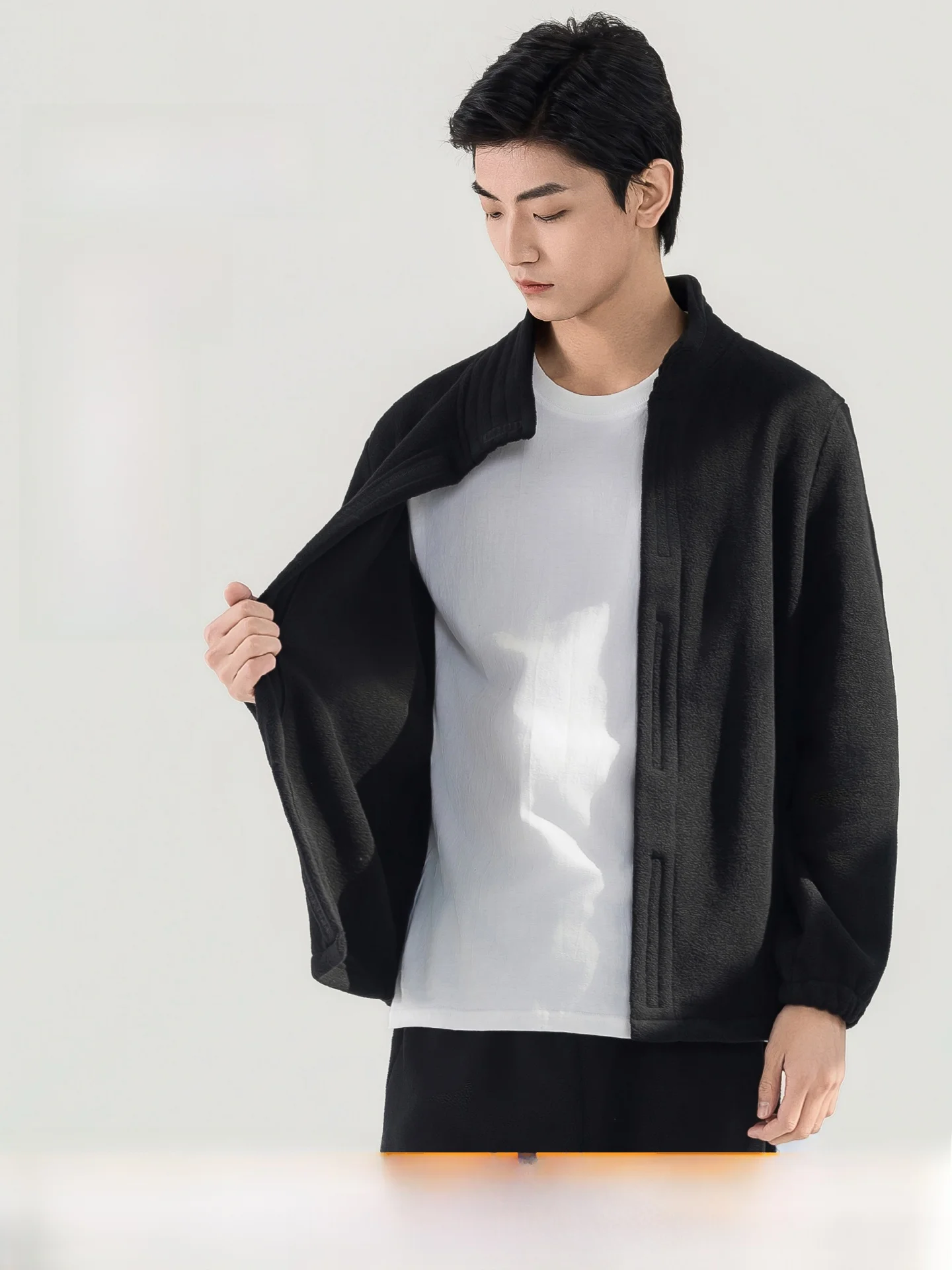 men's-autumn-winter-thermal-fleece-lined-jacket-and-pants-set-with-stand-collar-for-prison-guard-uniform-casual-sportswear