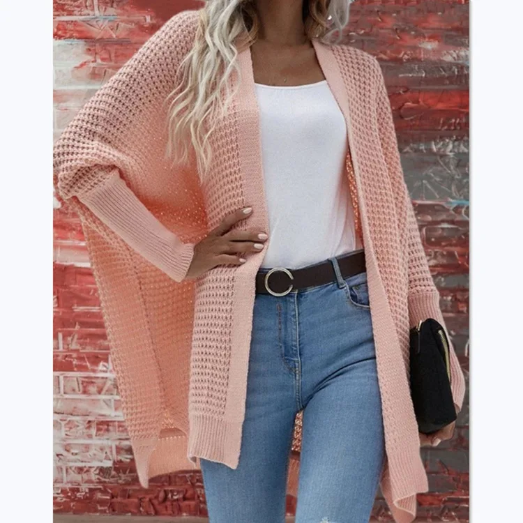 Cardigan Women 2025 Sweater Casual New Knitted Autumn Spring Loose Solid Color bat-sleeved Trendy Sweaters women's Clothing