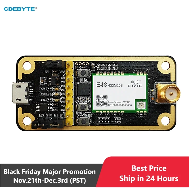 CMT2310A 433Mz Wireless Module Test Board CDEBYTE E48-433MBL-01 SPI Low Power Consumption 3.5KM 20dBm IPEX/Stamp Hole USB