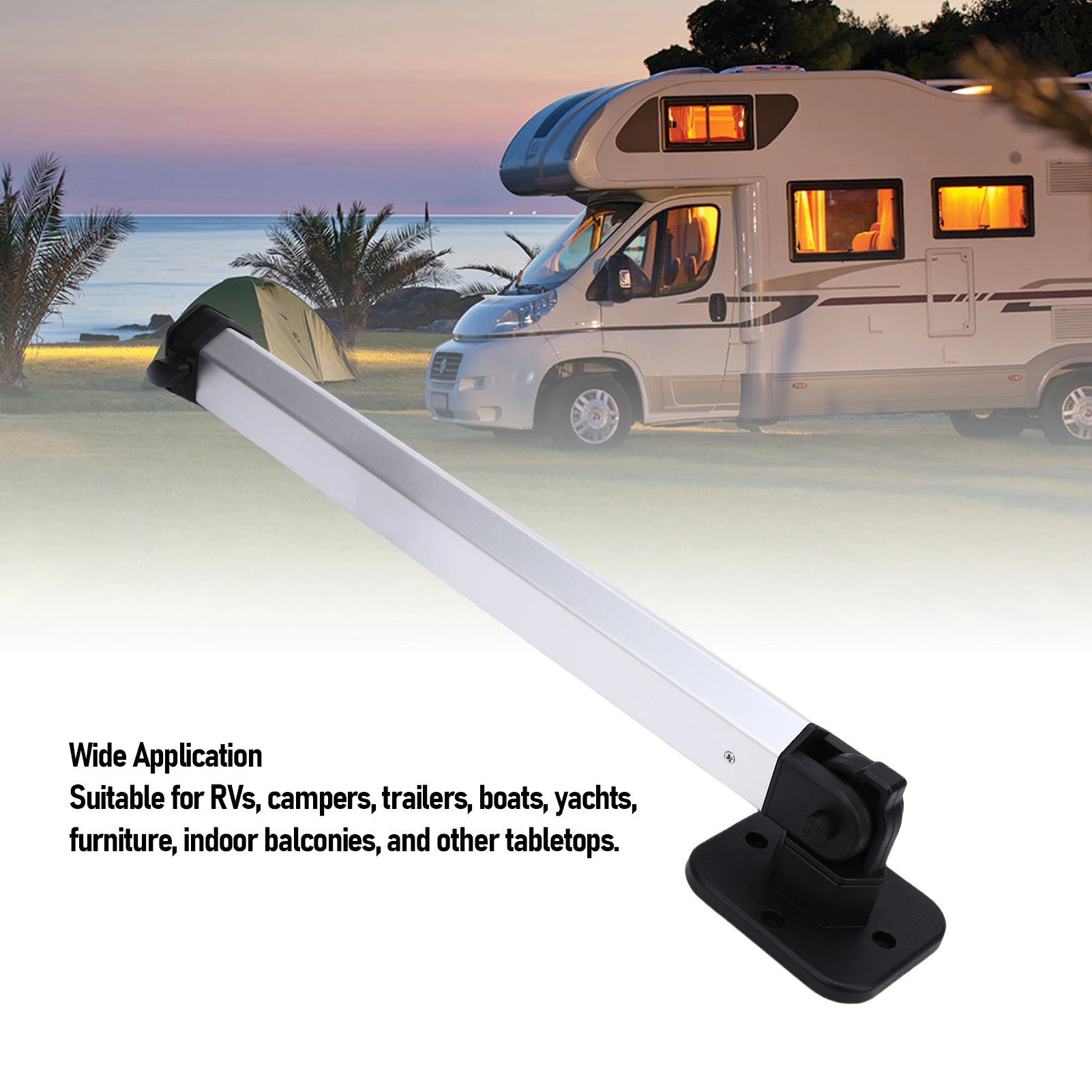 Folding Table Slider Leg Kit Adjustable Height Detachable Aluminium Alloy RV Table Leg Kit for Trailers RV Telescoping Leg Kit