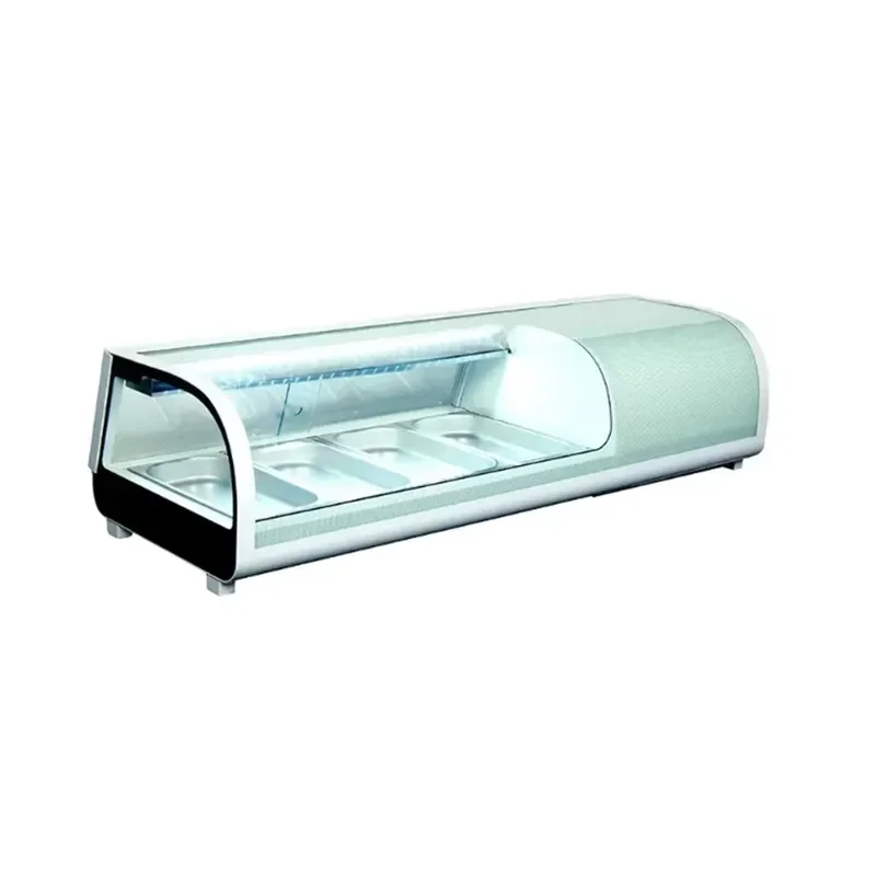 Commercial Sushi Display Refrigerator Latest Promotions For Store Use Fresh Food Showcase Cooler Unit With Glass Door Design