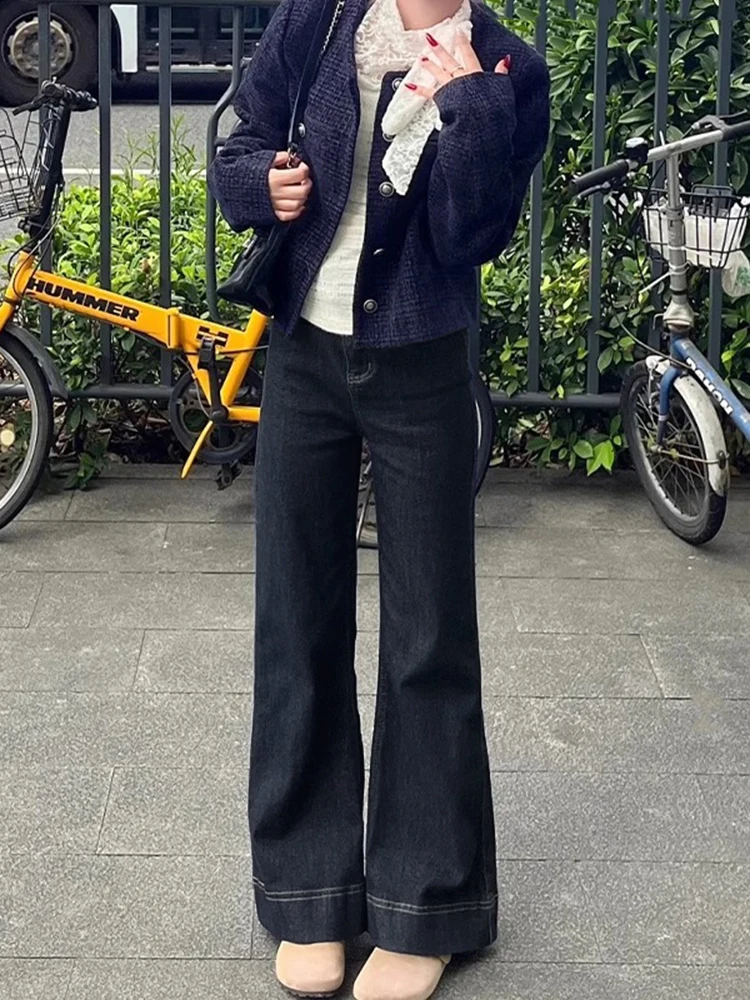 

High Waist Wide Leg Jeans Women plus Size Pear Shape Body Slimming Loose Straight Long Pants Casual Wear Jeans Bootcut Pants