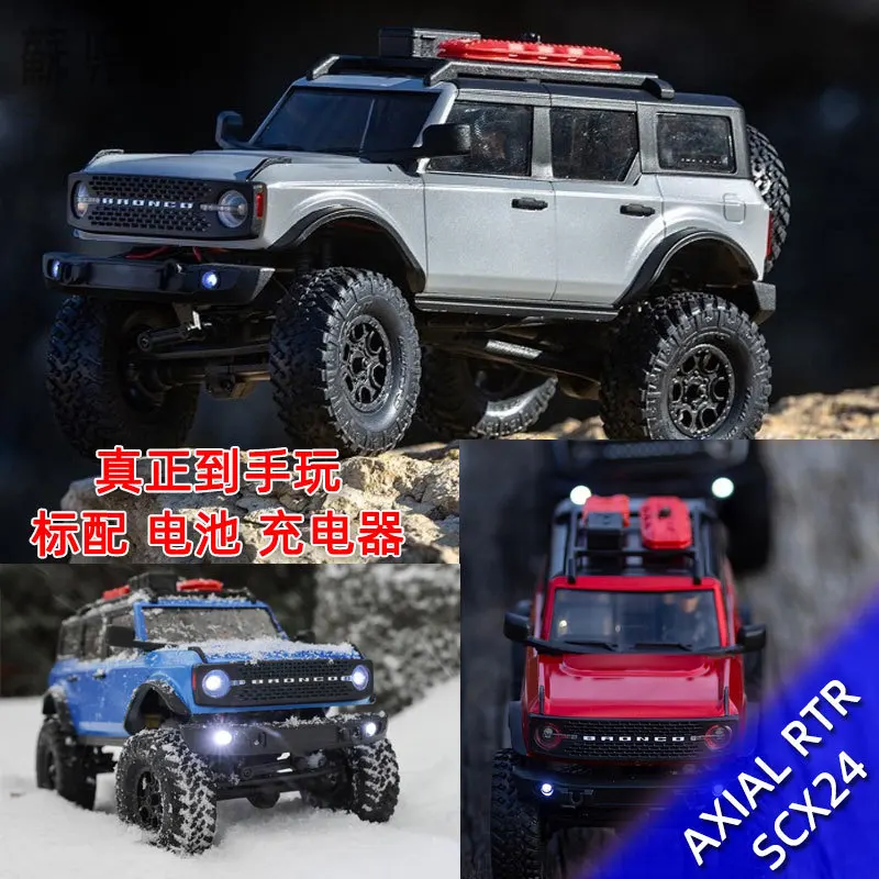 Vehículo de escalada todoterreno eléctrico teledirigido Axial Scx24, simulación a escala 1/24, coche de juguete Ford Bronco Rc