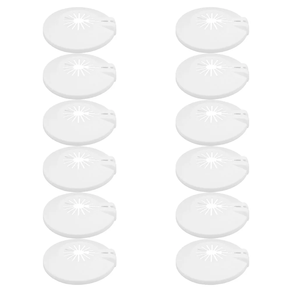 

12 Pcs White Plastic Fire Sprinkler Cover Decorative Flange for Nozzle Head Drain Line Universal Compatibility Heat Resistant