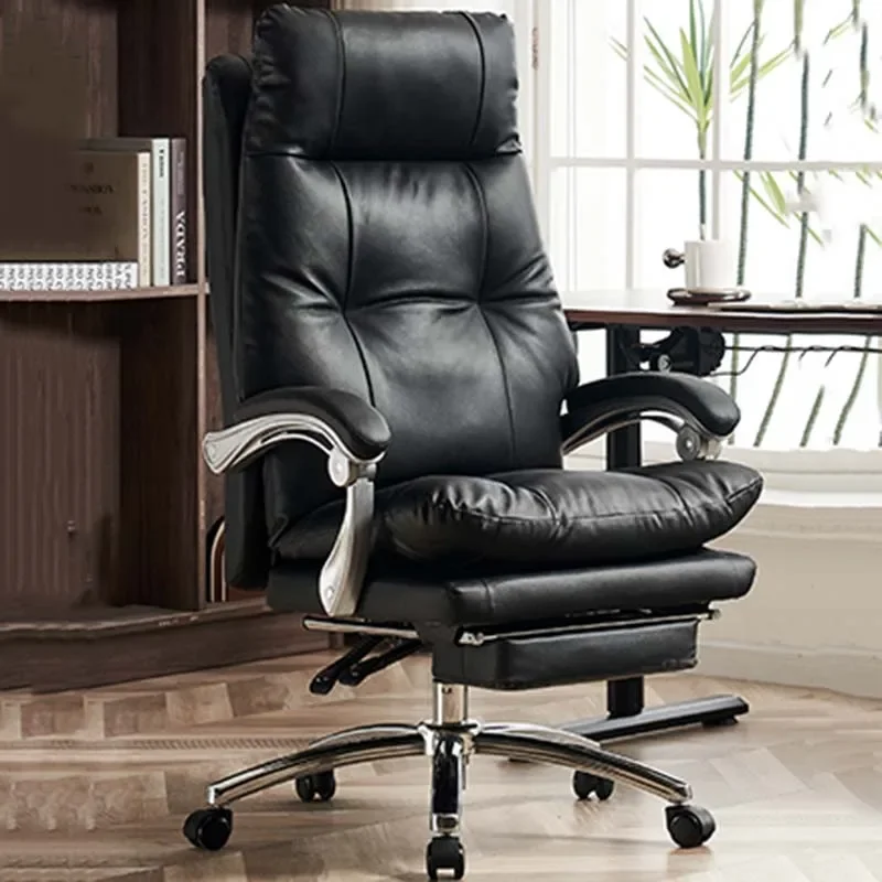 

Wheel Executive Chair Fancy Leather Adjustable Designer Massage Chair Mobile Luxury Comfy Cadeira De Escritorio Salon Furniture