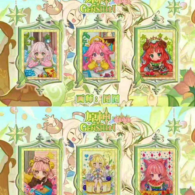 2025 Daoyu Culture W1 Genshin Impact لطيف مجموعة بطاقات صندوق حزمة أنيمي لعبة CCG لعبة لوحة فنية بطاقة تجارية هدايا اللعب #2