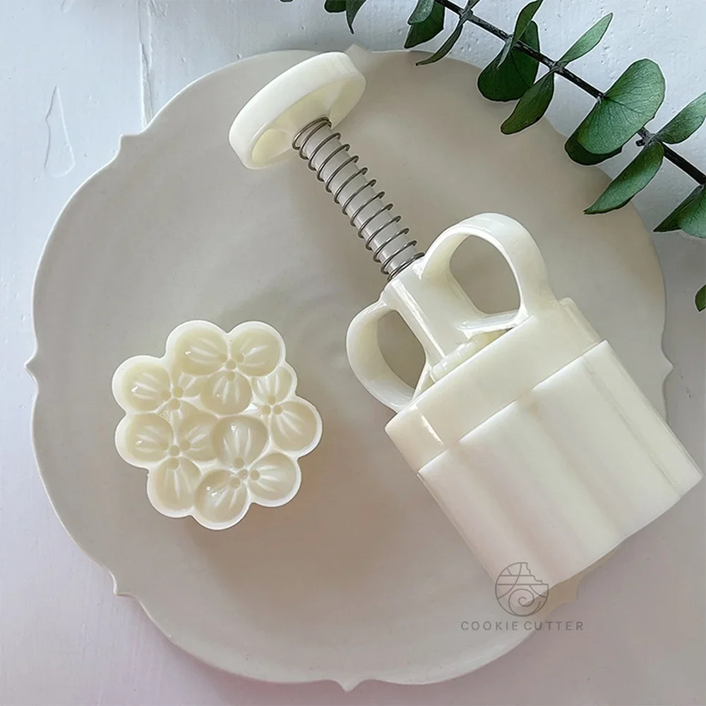Mid-autumn Festival Osmanthus 20/75g Mooncake Mold 3D Flower Shaped Cookie Embosser Stamp Fondant Cake Decoration Baking Mold