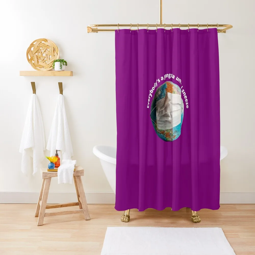 

Everbody's a gangsta until I sneeze - Sheldon Shelf Shower Curtain Anime Bathroom Bathroom And Shower Products Curtain