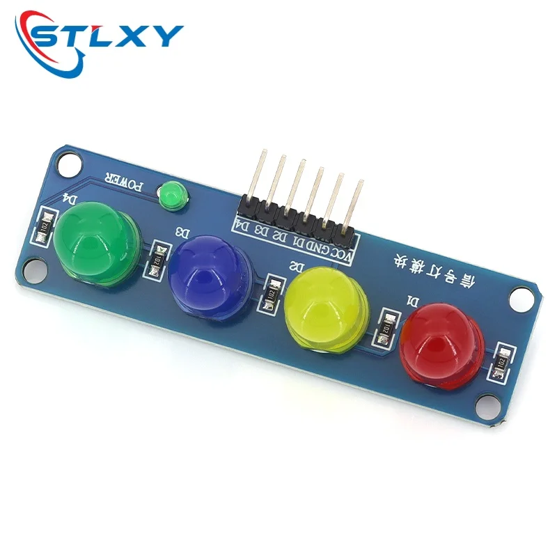1pcs ST009 4 Digit LED Signal Light Module Electronic Traffic Light Module DC 3.3-5V For Electronic Engineering