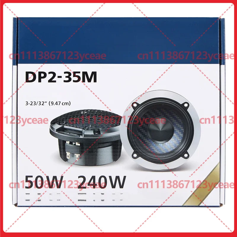 for ALPINE DP2‑35M 3.5 Inch Midrange Speaker Car Three‑Way Center Channel Surround Audio Upgrade 50W RMS