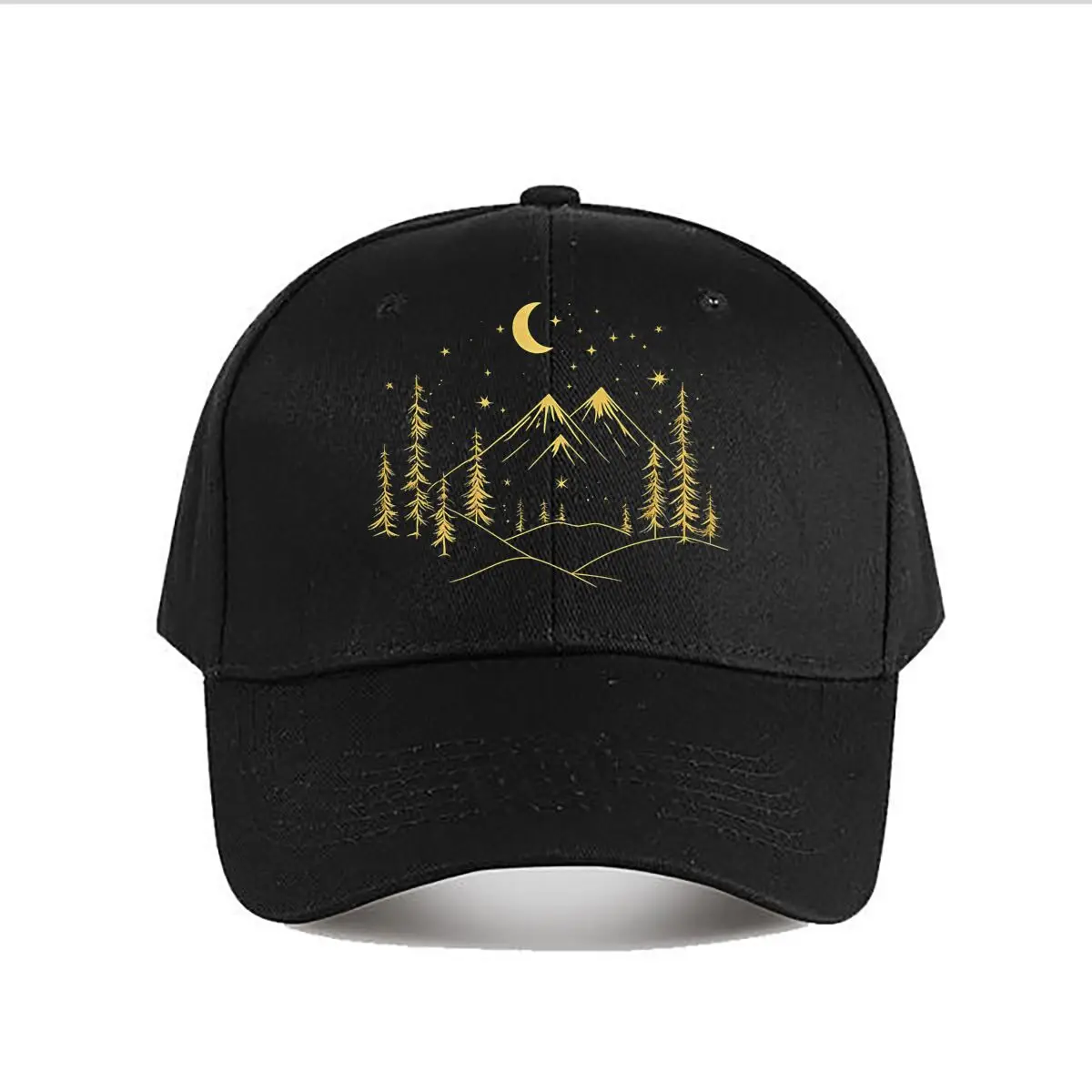 Pink Vintage Baseball Cap Mountain Moon Tree Baseball Cap Fashion Men Sunhat Women's Outdoor Sports Snapback Cap