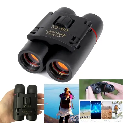 New Powerful HD 30x60 BAK4 Binoculars Long Distance Folding Telescope Outdoor Gear For Bird Watching Camping Hiking Travel