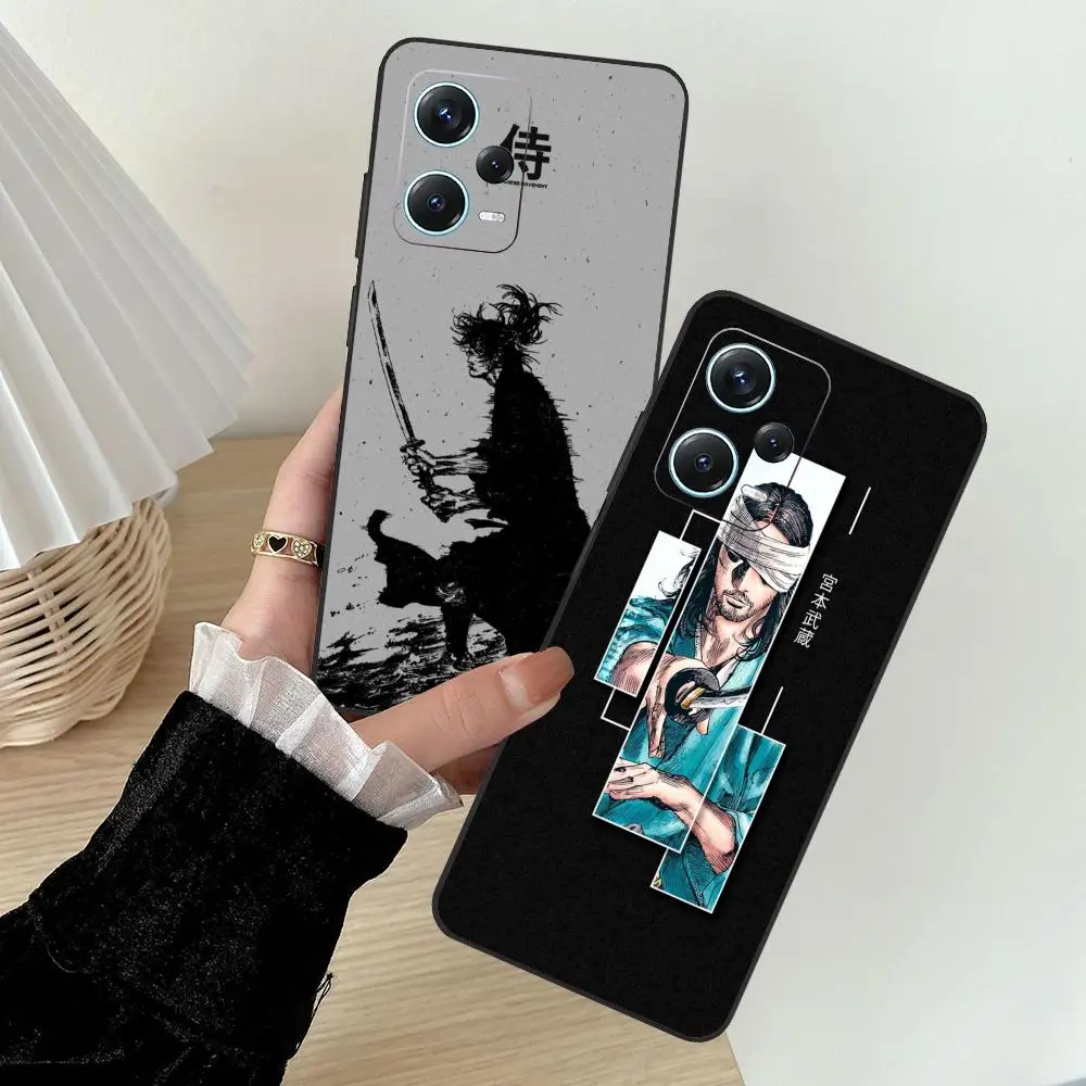 V_vagabond 휴대폰 케이스, 레드미 노트 13 프로 플러스 12 11 A3X A1 A2 13C 12C 블랙 커버