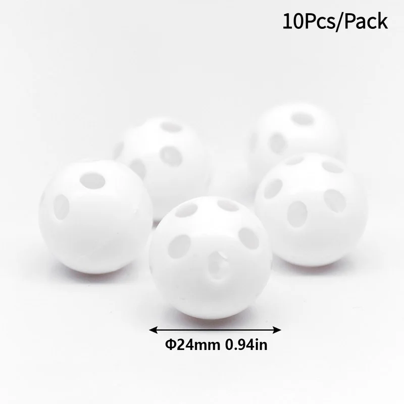 10Pcs/Pack 24mm Plastic Rattle Bell Balls Squeaker Baby Toys DIY Beads Noise Maker.