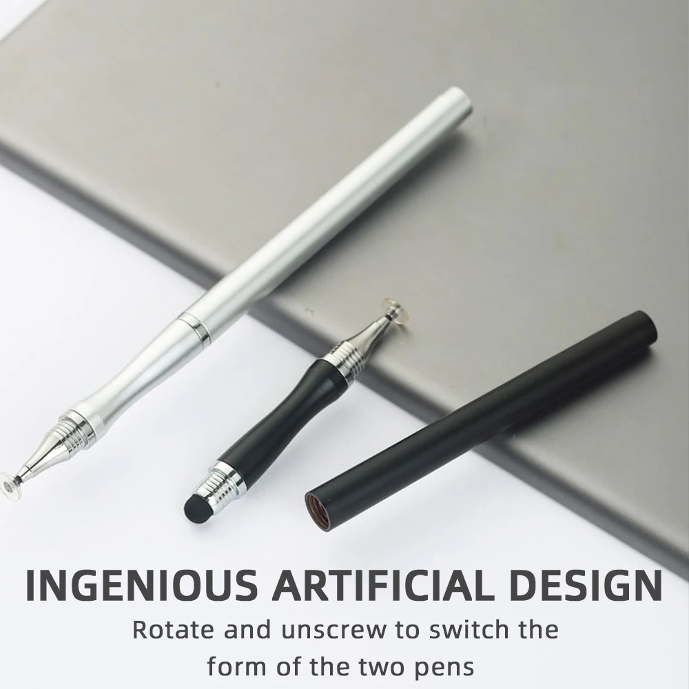 2in1ปากกา Stylus Universal Drawing แท็บเล็ตหน้าจอสัมผัสแบบ capacitive ปากกาสำหรับโทรศัพท์มือถือ Android Phone Smart pencil อุปกรณ์เสริม