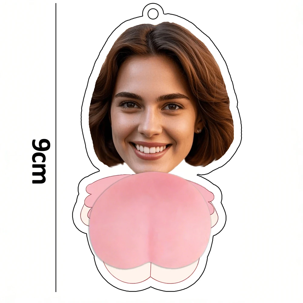 Custom Acrylic Hanging Ornament Customizable Portrait Facial Photo Funny Squeezable Squishy Pendant Gift Custom Photo Ornament