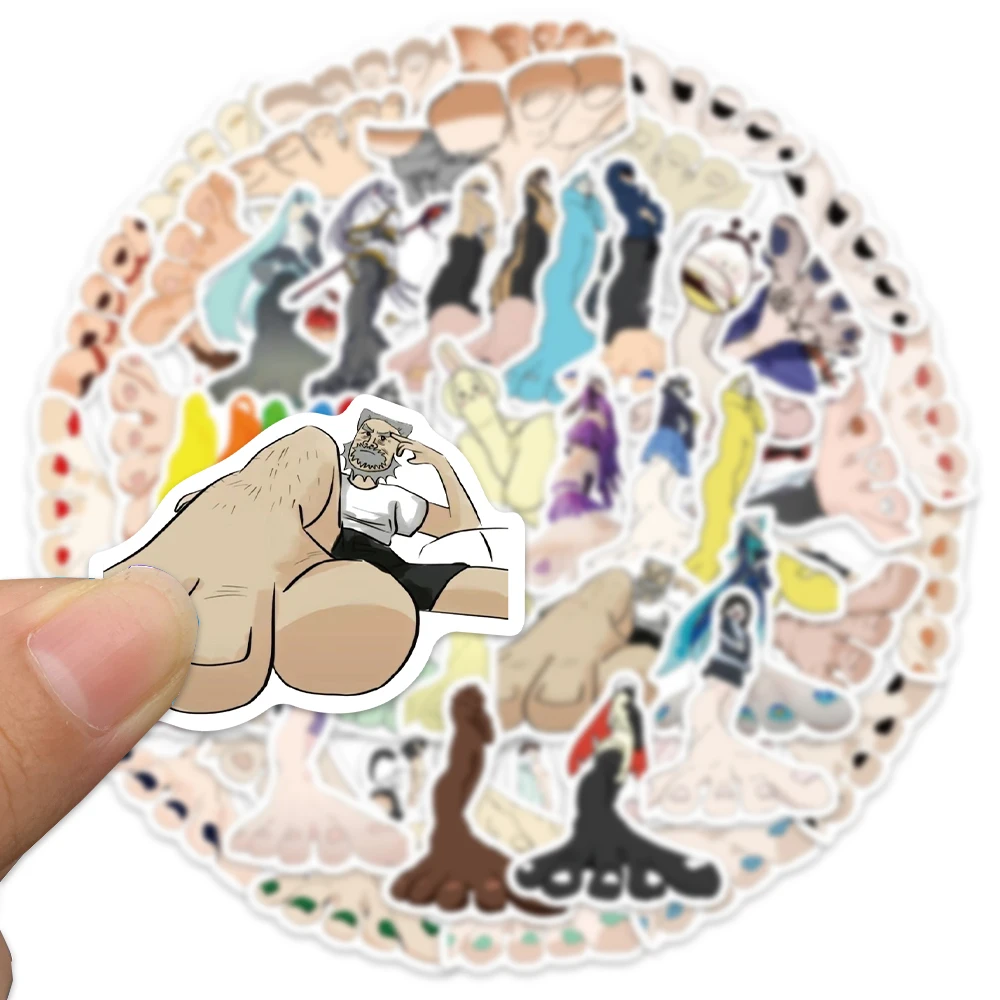 52PCS Cartoon Big Foot  Stickers Funny Graffiti Decals For Laptop Luggage Phone Shell Scrapbook Refrigerator exquisite Stickers
