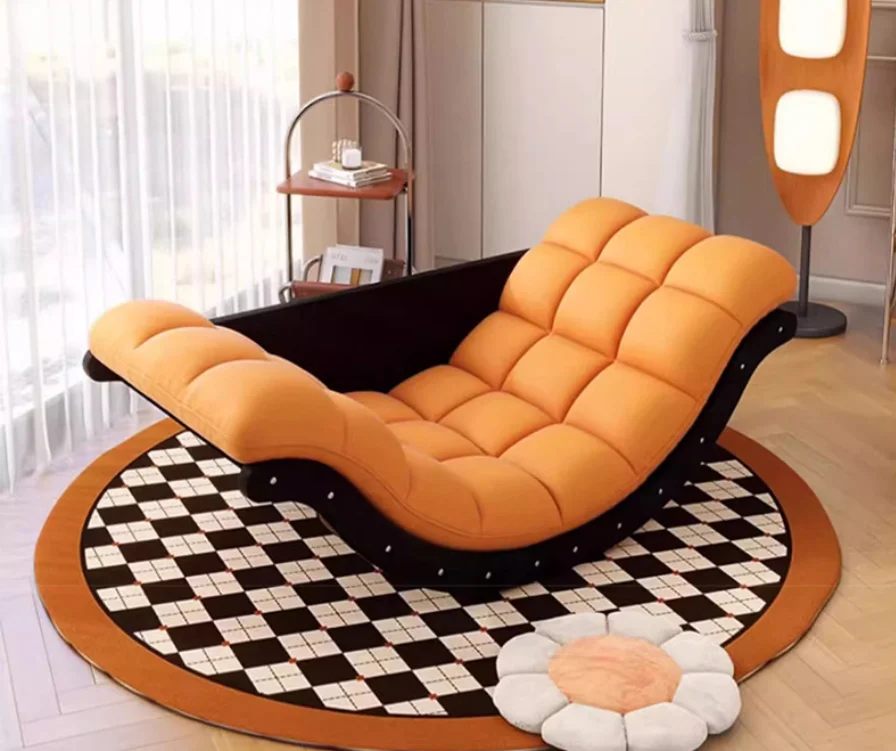 

Banana-shaped Midcentury Modern Recliner Sofa Multi-functional Cooling Beanbag Chair Removable Cover Custom Fabric