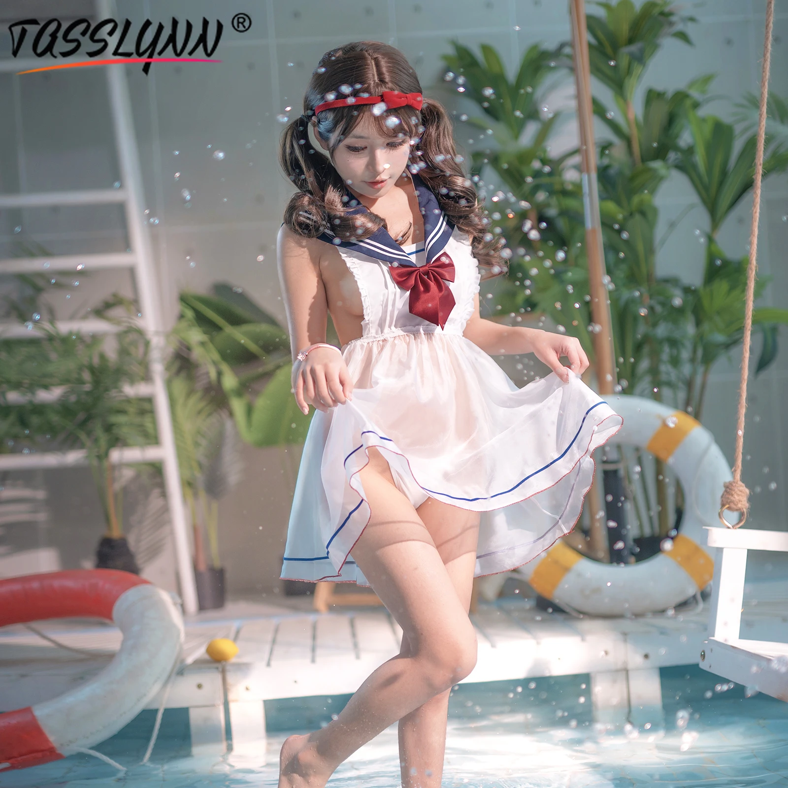 

Sexy Japanese School Girl Uniform Judgement JK Sailor Basic Navy Sailor Uniform Sets Navy Maid Costume Women Summer Swimsuit