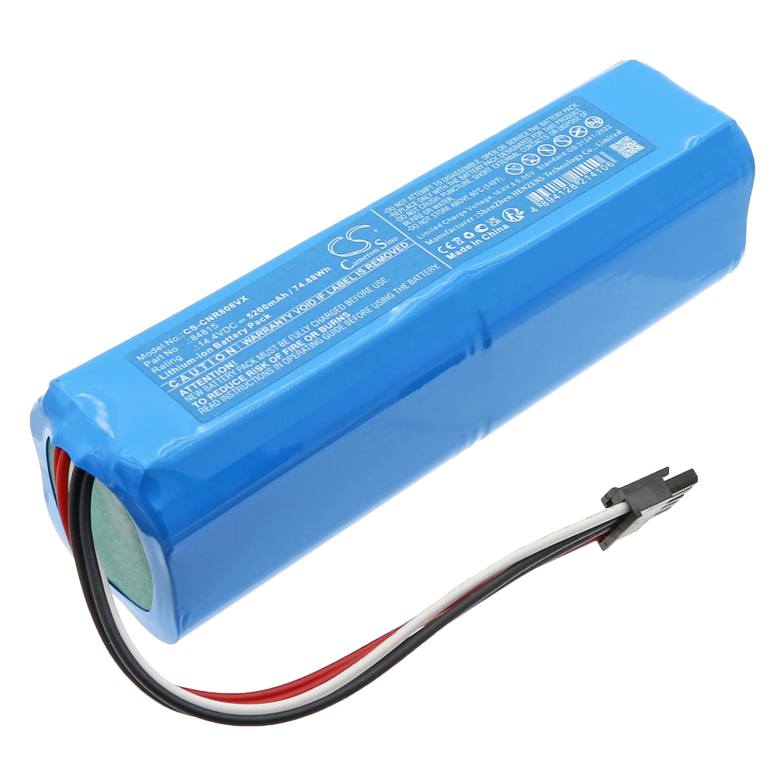 CS Replacement Battery for Karcher,Cecotec RCF 3,RCV 5 PN:D099-4S2P 5200mAh / 74.88Wh